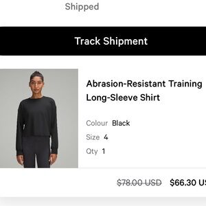 Lululemon Long Sleeve Workout Top